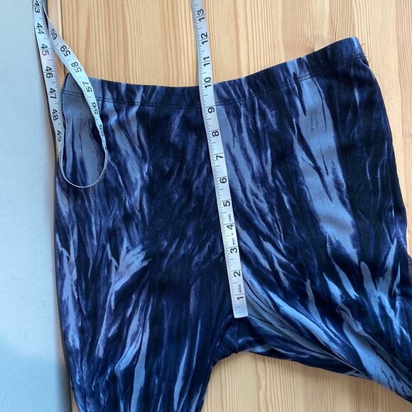 Vivienne Tam Mesh Pants Leggings Blue and White Swirl M - Picture 8 of 10